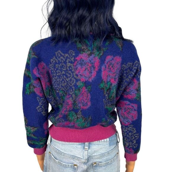 Vintage 1980’s Rare Emmanuel Ungaro Paris Floral Print Sweater Size Medium - Picture 6 of 6